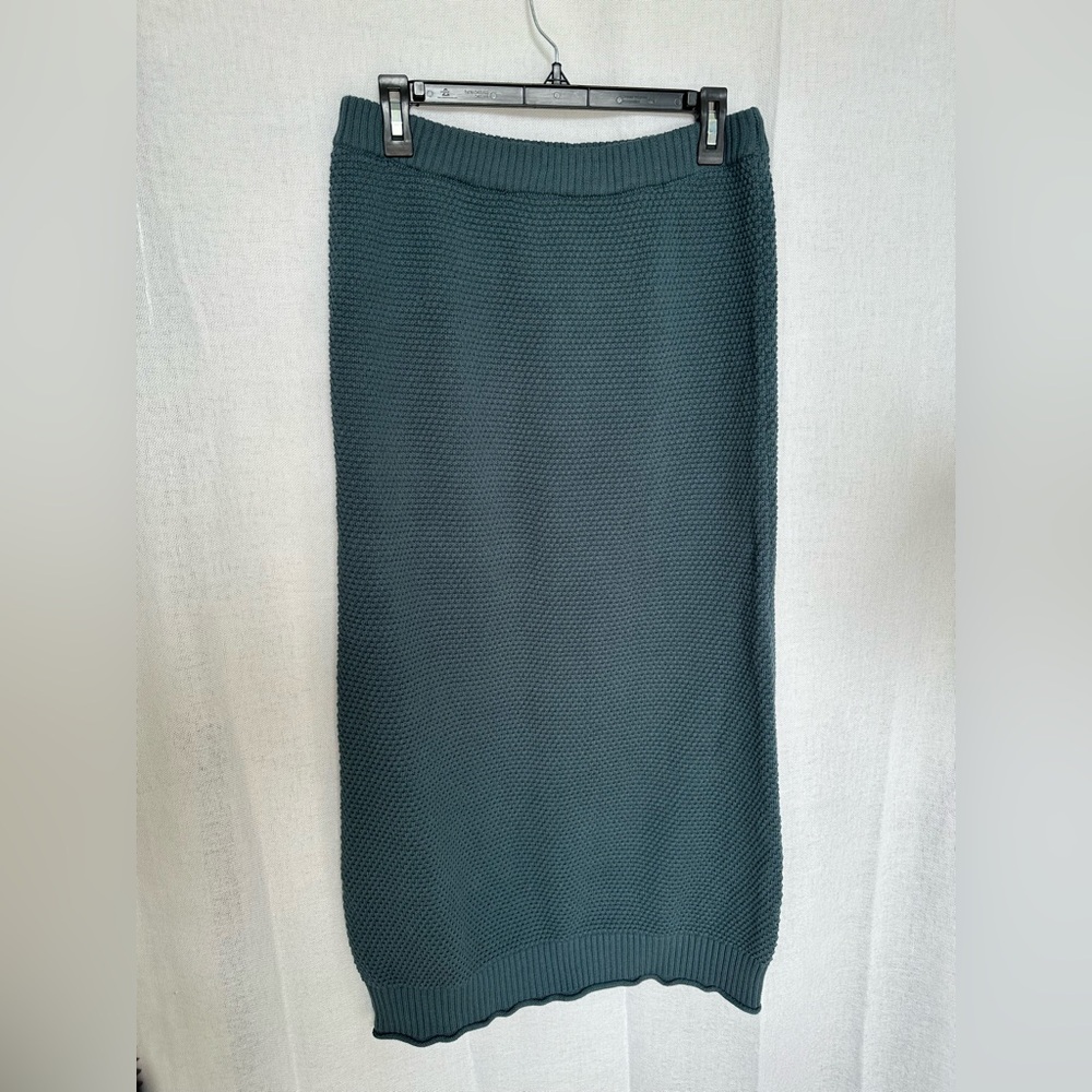 FP Beach Dark Teal Knit Maxi Skirt - Picture 2 of 5